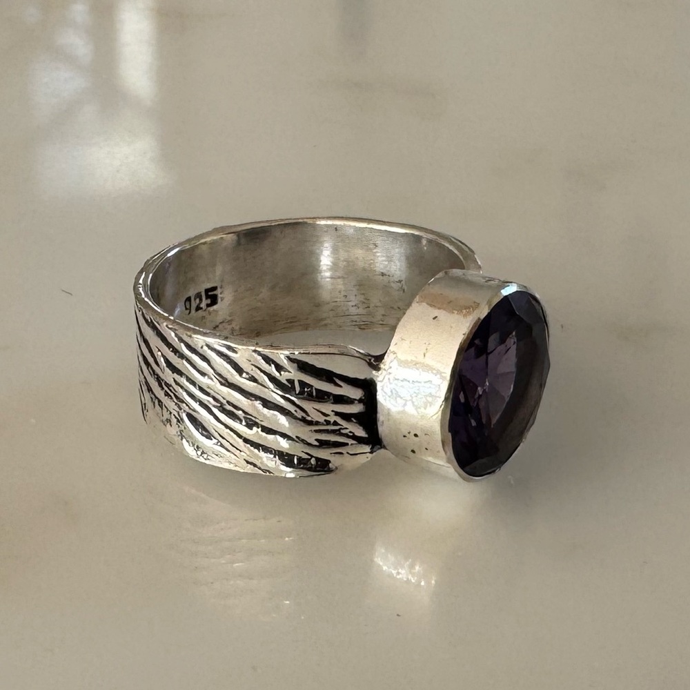 NWOT Sundance Wild One Ring, Amethyst, Sterling Silver - Picture 4 of 6